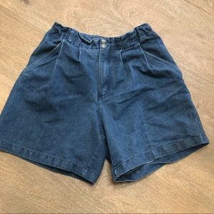 Bettis Blue 1990’s High Rise Culottes Denim Shorts  12